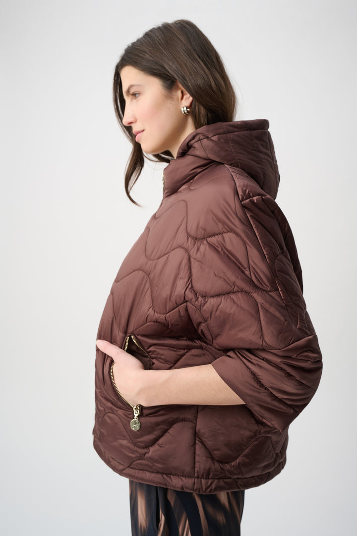 Hooded Quilted Cocoon Jacket 264604