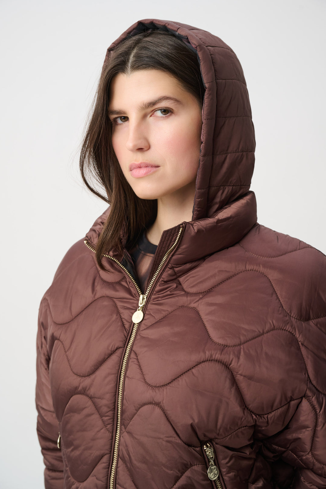 Hooded Quilted Cocoon Jacket 264604