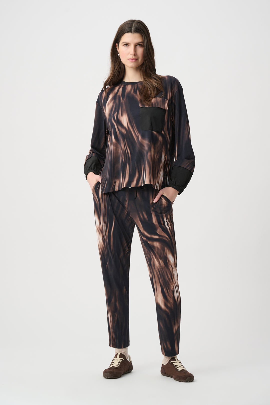 Animal Print Puff Sleeve Top 264608
