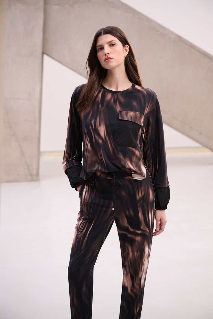 Animal Print Puff Sleeve Top 264608