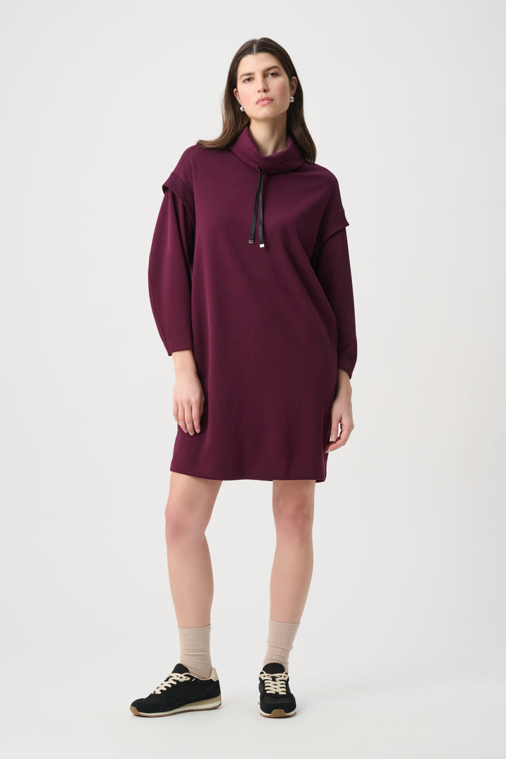 Drawstring Funnel Collar Dress 264611