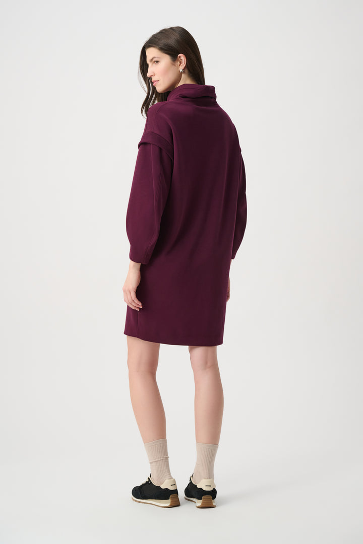 Drawstring Funnel Collar Dress 264611