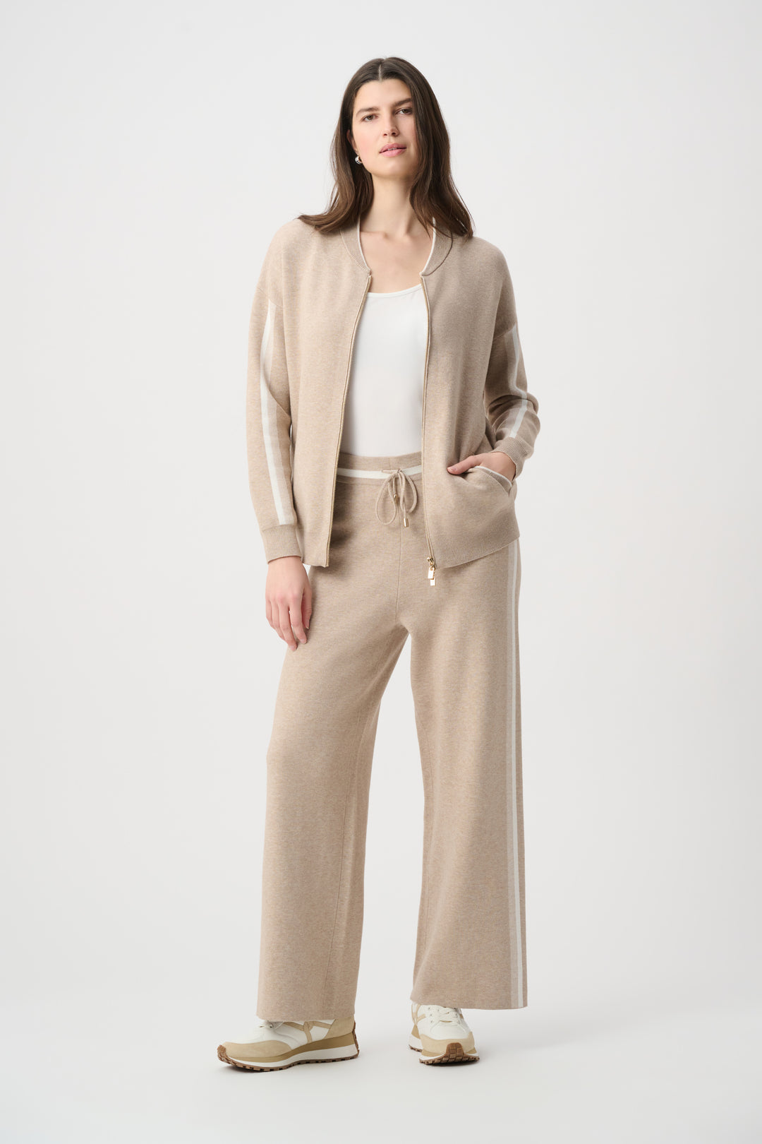 Striped Wide Leg Sweater Pant 264613