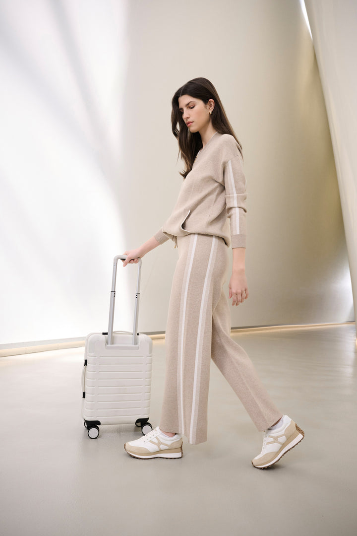 Striped Wide Leg Sweater Pant 264613