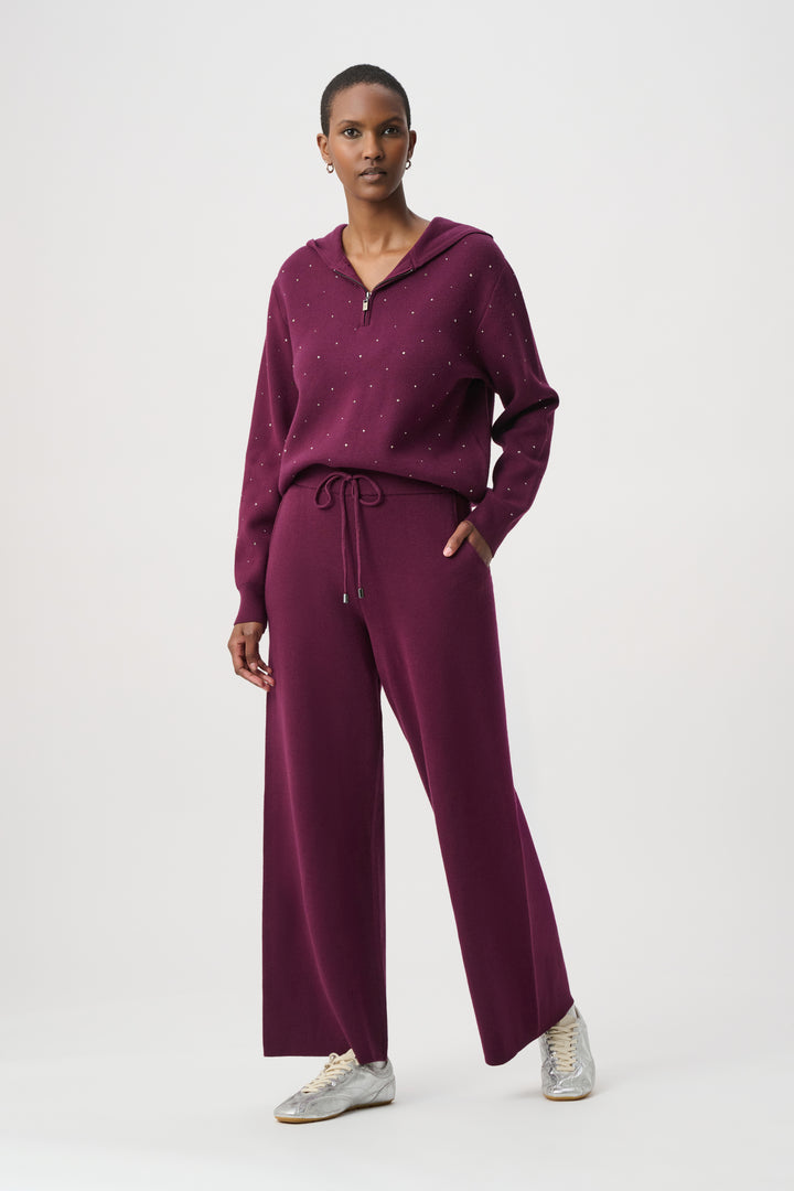 Embellished Hooded Pullover Sweater 264618