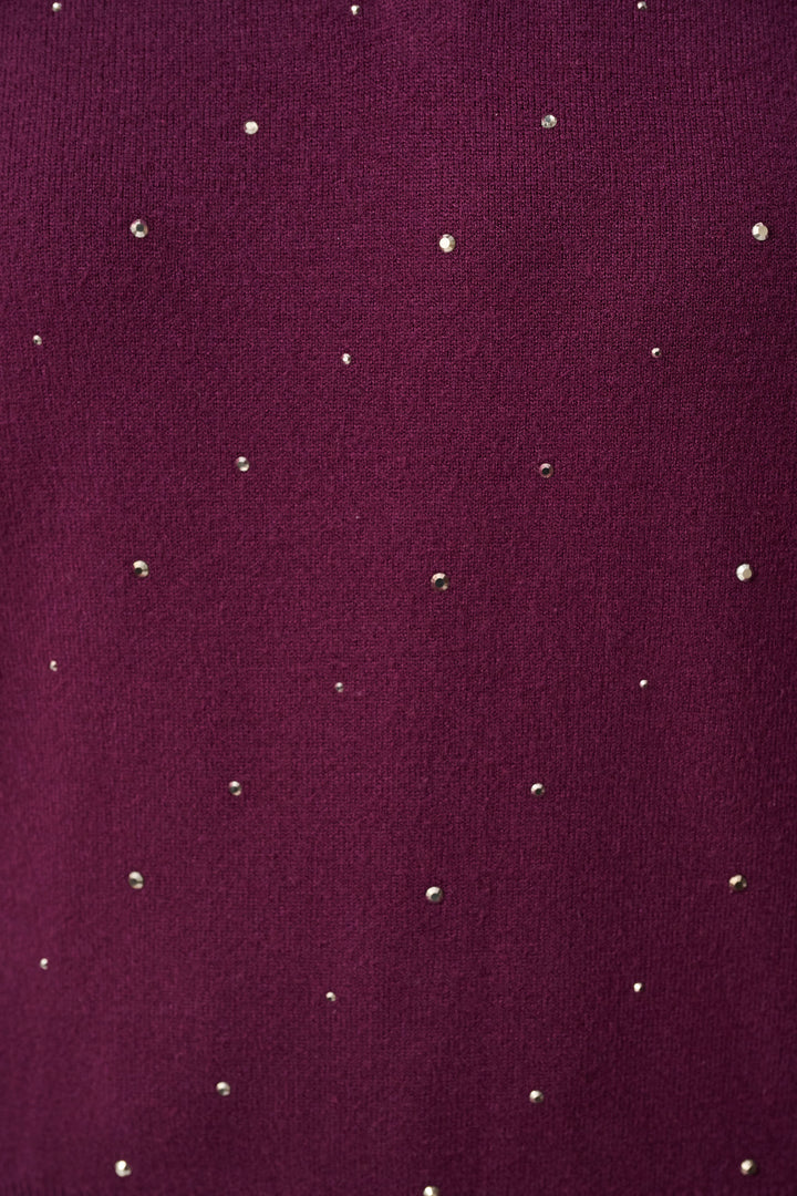 Embellished Hooded Pullover Sweater 264618