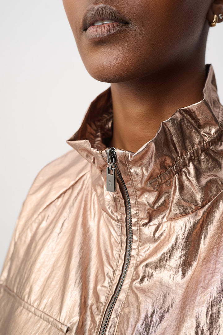 Metallic Nylon Cocoon Jacket 264621