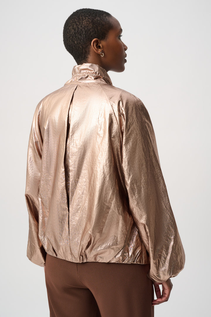 Metallic Nylon Cocoon Jacket 264621