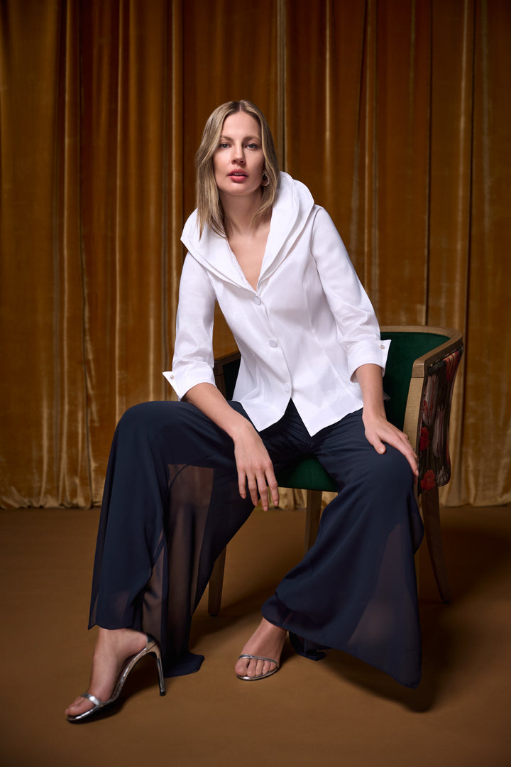 Double Lapel Collar Blouse 264719