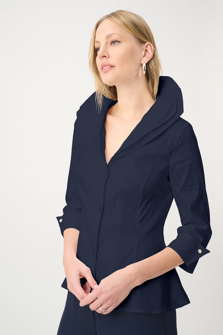 Double Lapel Collar Blouse 264719