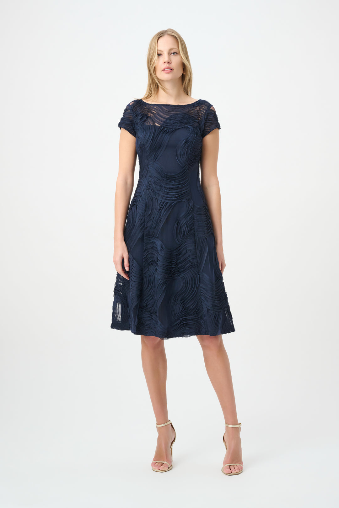 Embroideered Swirl Fit & Flare Dress 264720