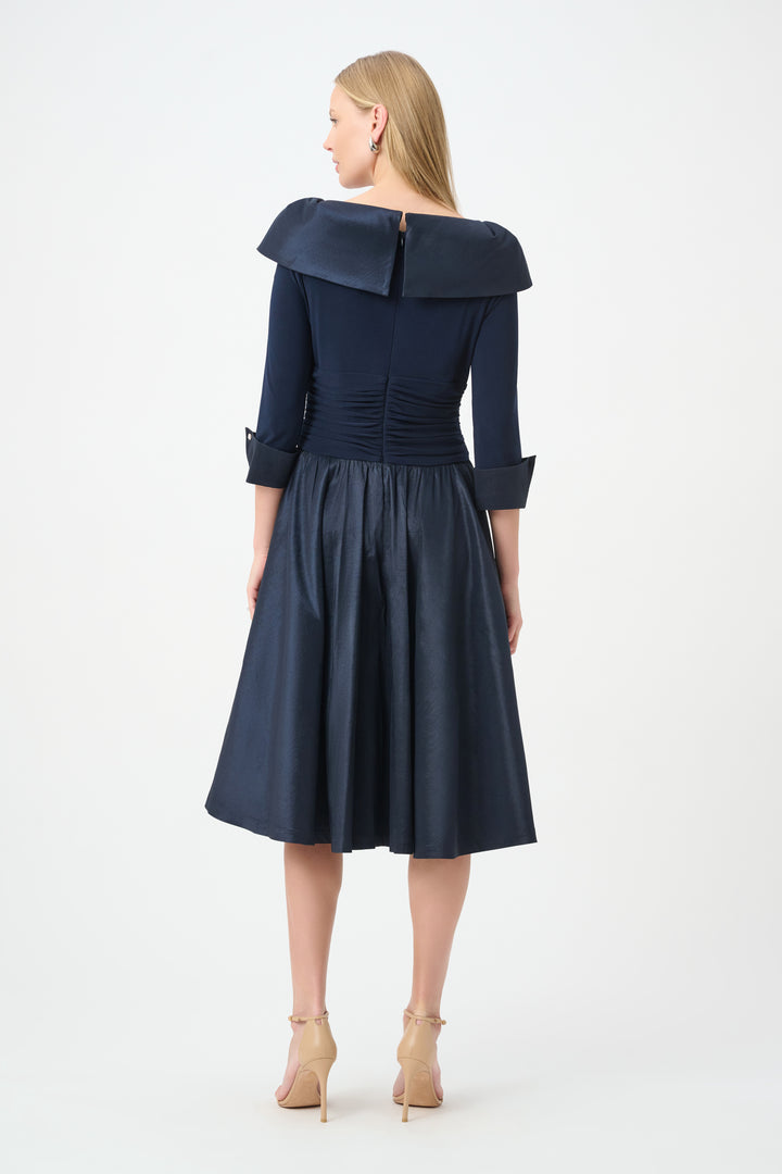 V-Neck Lapel Fit & Flare Dress 264723