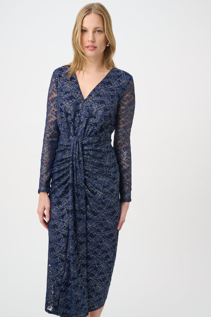 Foiled Lace Sheath Dress 264734
