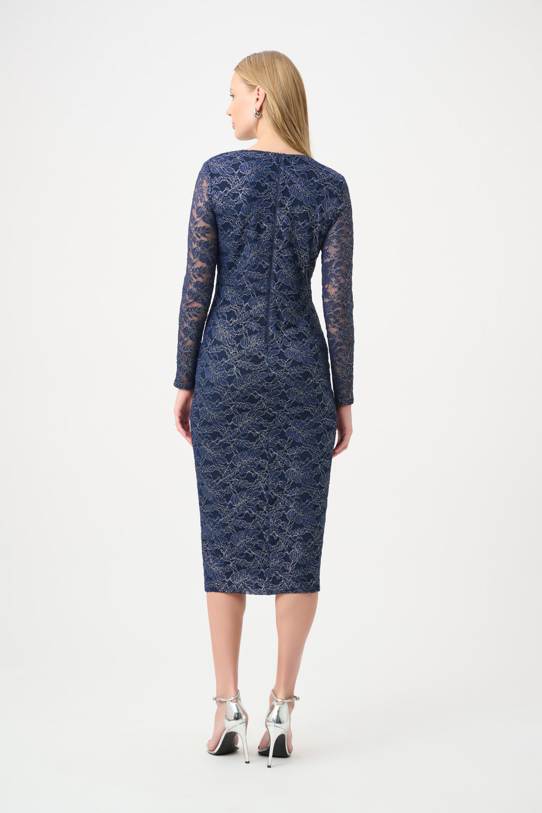 Foiled Lace Sheath Dress 264734