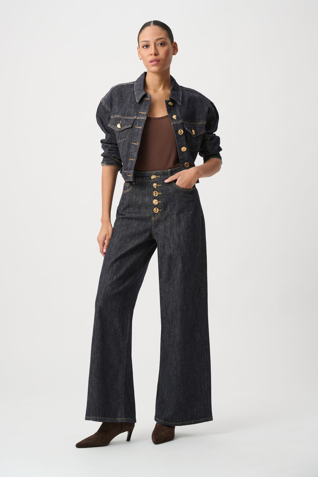 Statement High-Rise Palazzo Jeans 264901