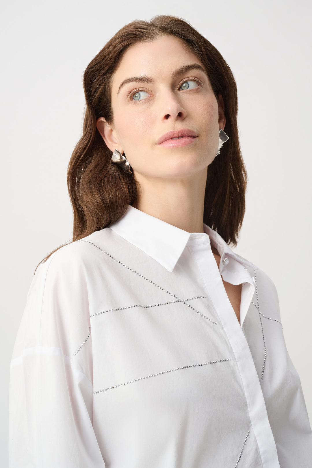 Rhinestone Button-Down Shirt 264903