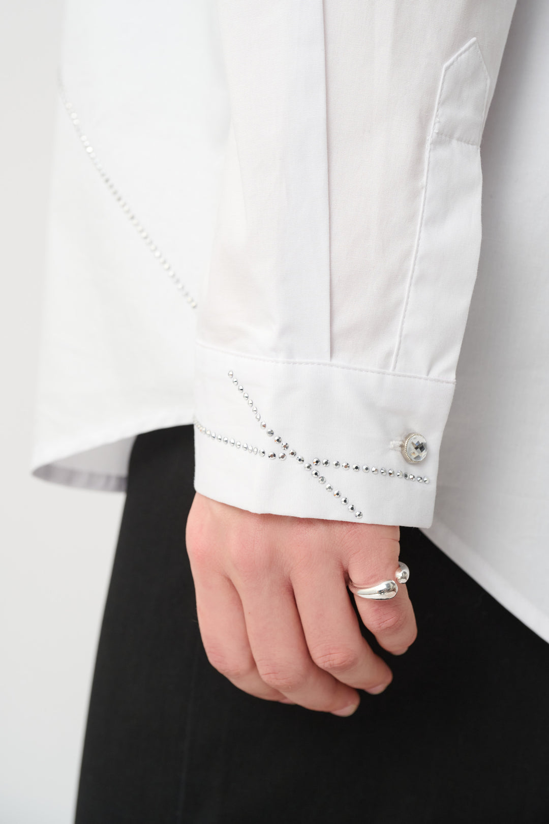 Rhinestone Button-Down Shirt 264903