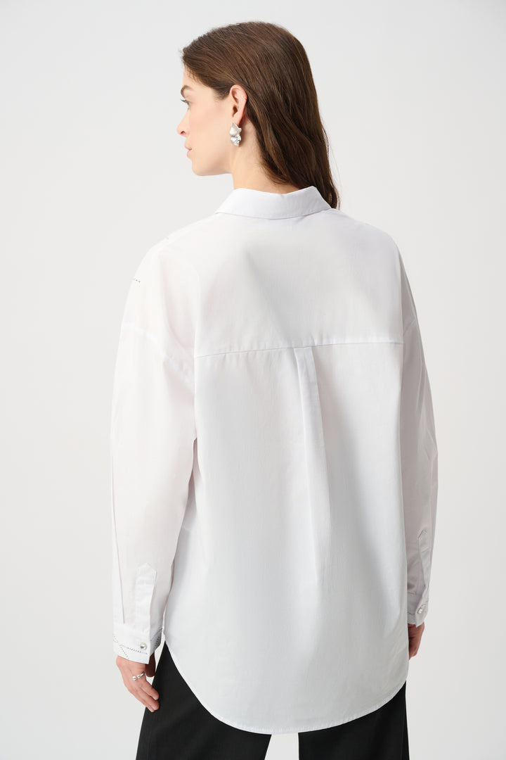 Rhinestone Button-Down Shirt 264903