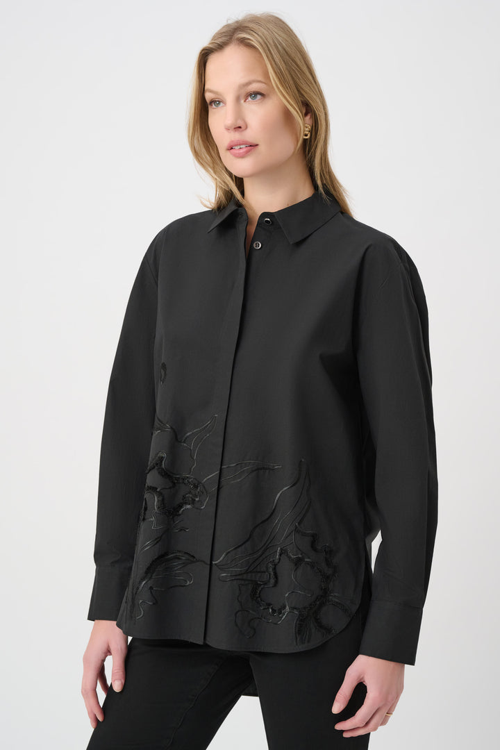 Embroidered Button-Down Shirt 264904