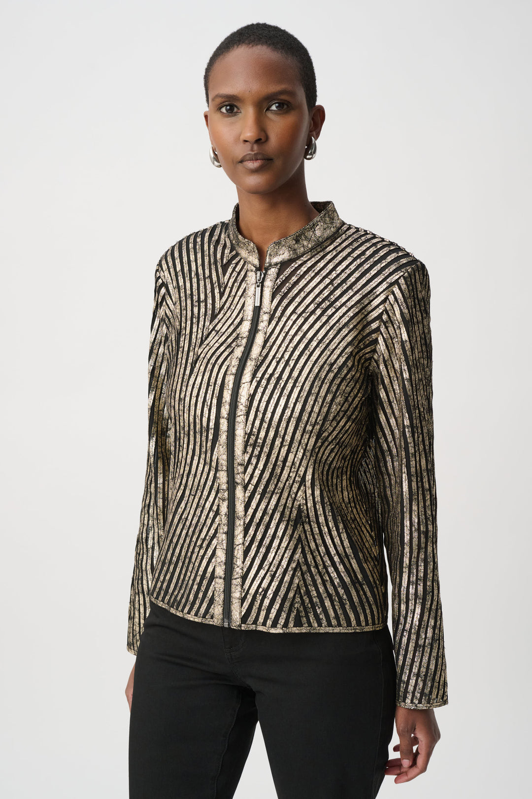 Metallic Soutache Fitted Jacket 264908