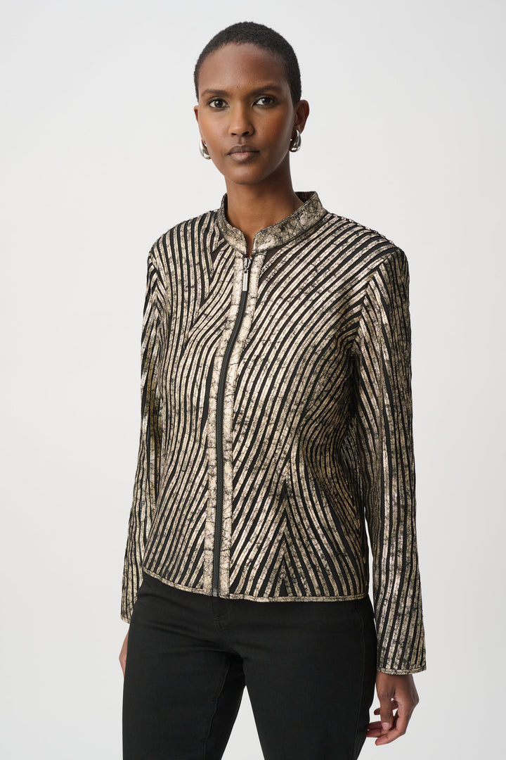 Metallic Soutache Fitted Jacket 264908