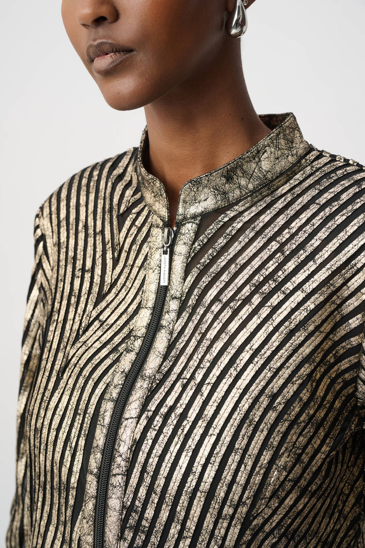 Metallic Soutache Fitted Jacket 264908