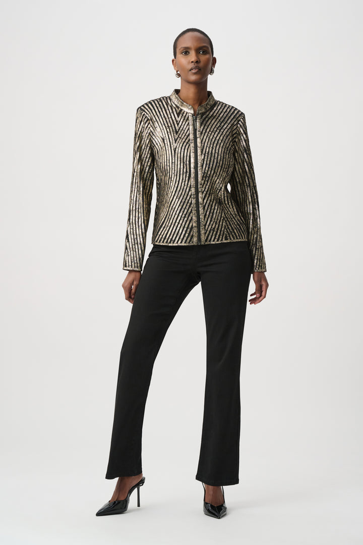 Metallic Soutache Fitted Jacket 264908