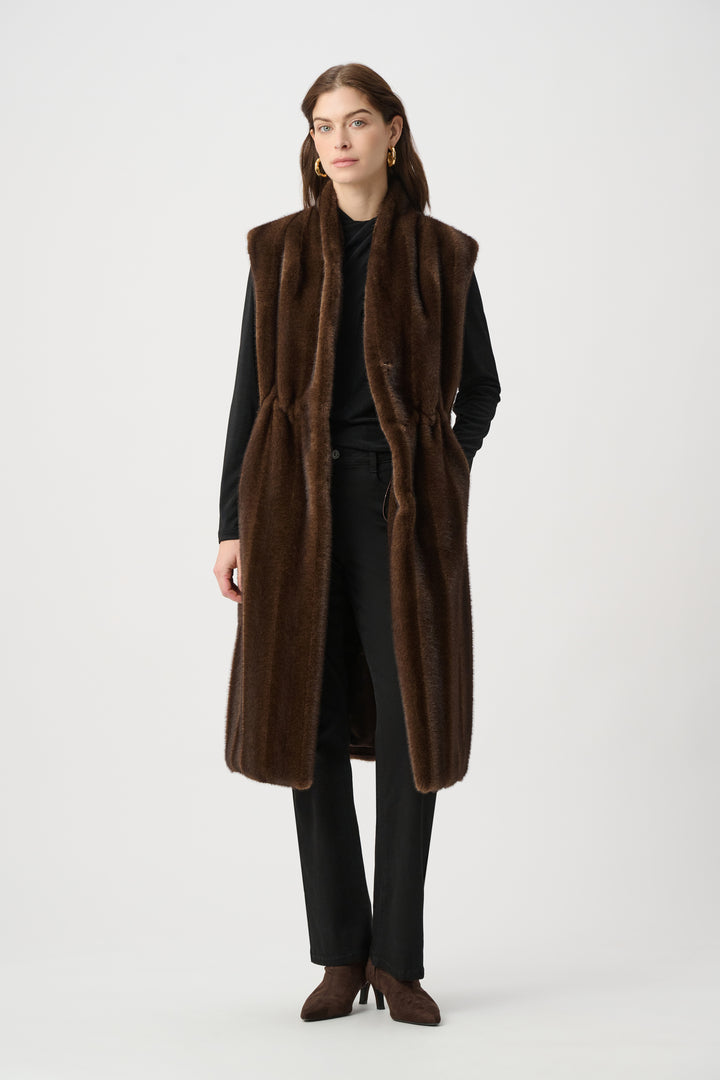 Straight Fit Faux Fur Vest 264911