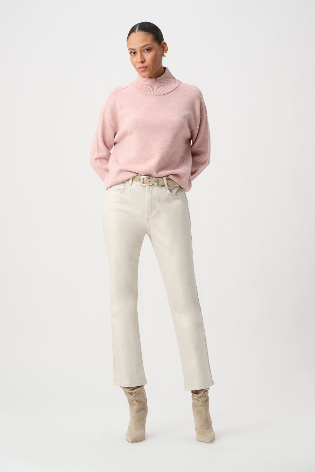 Classic Straight Leg Metallic Jeans 264913