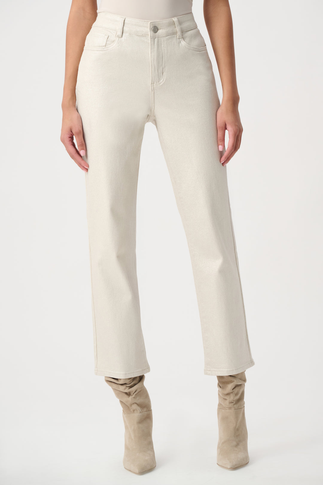Classic Straight Leg Metallic Jeans 264913