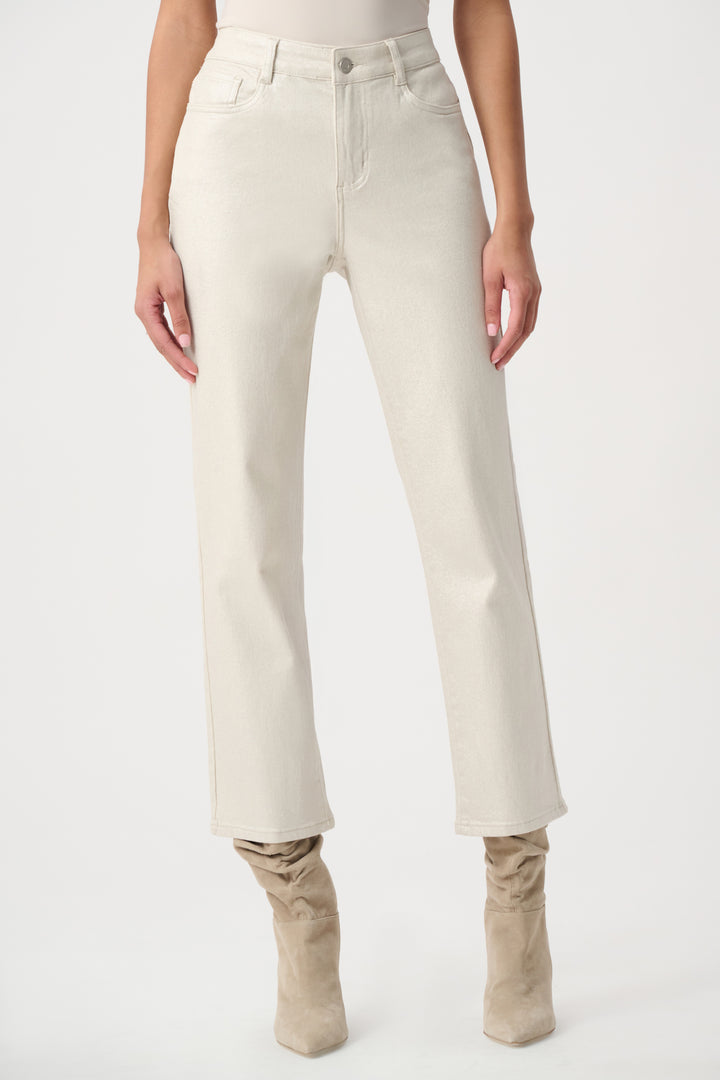 Classic Straight Leg Metallic Jeans 264913