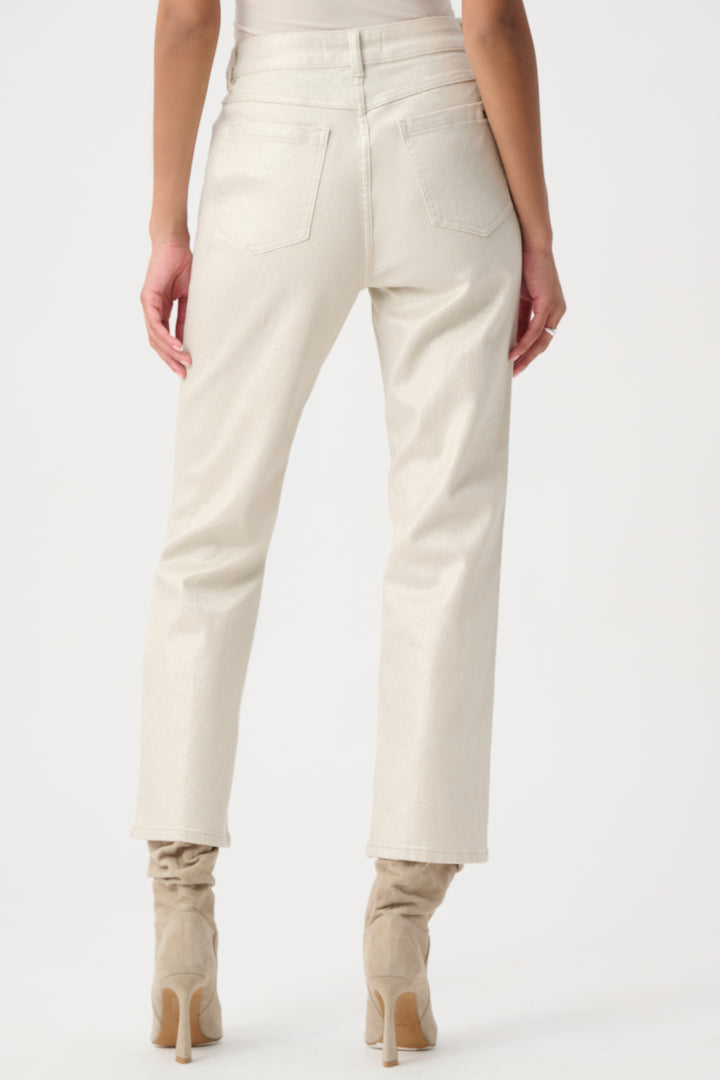 Classic Straight Leg Metallic Jeans 264913