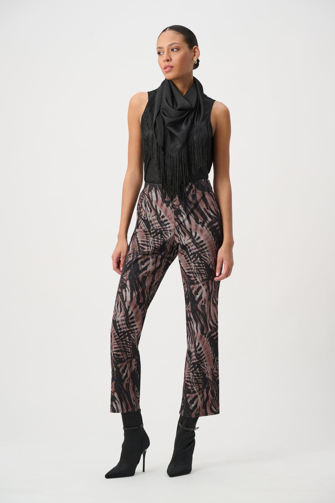 Abstract Print Pull-On Jeans 264914