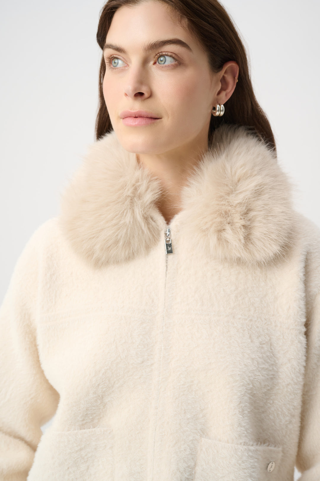 Detachable Faux Fur Collar Jacket 264920