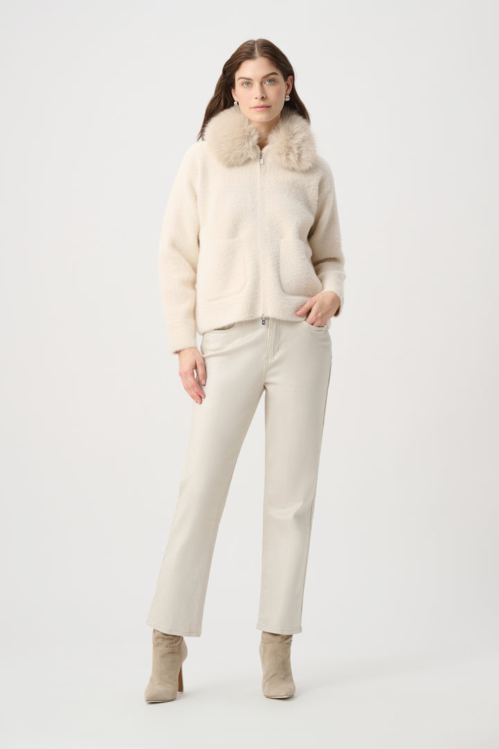 Detachable Faux Fur Collar Jacket 264920