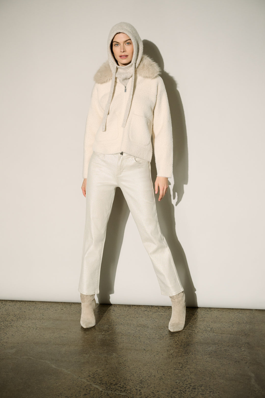 Detachable Faux Fur Collar Jacket 264920