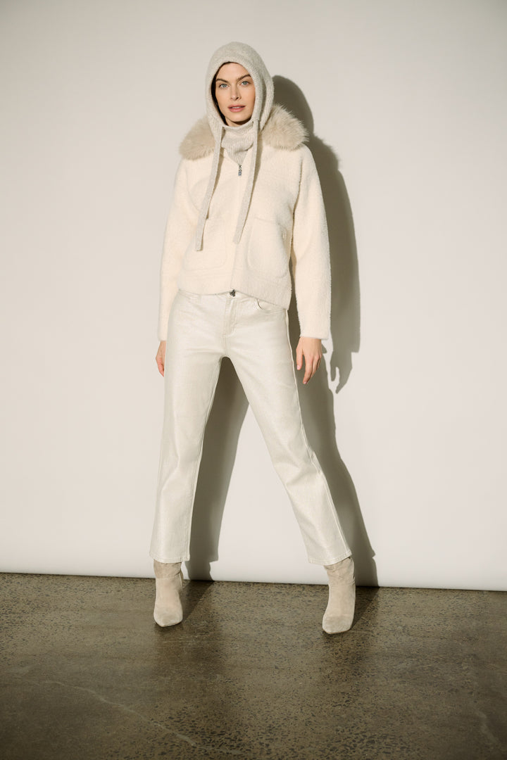 Detachable Faux Fur Collar Jacket 264920