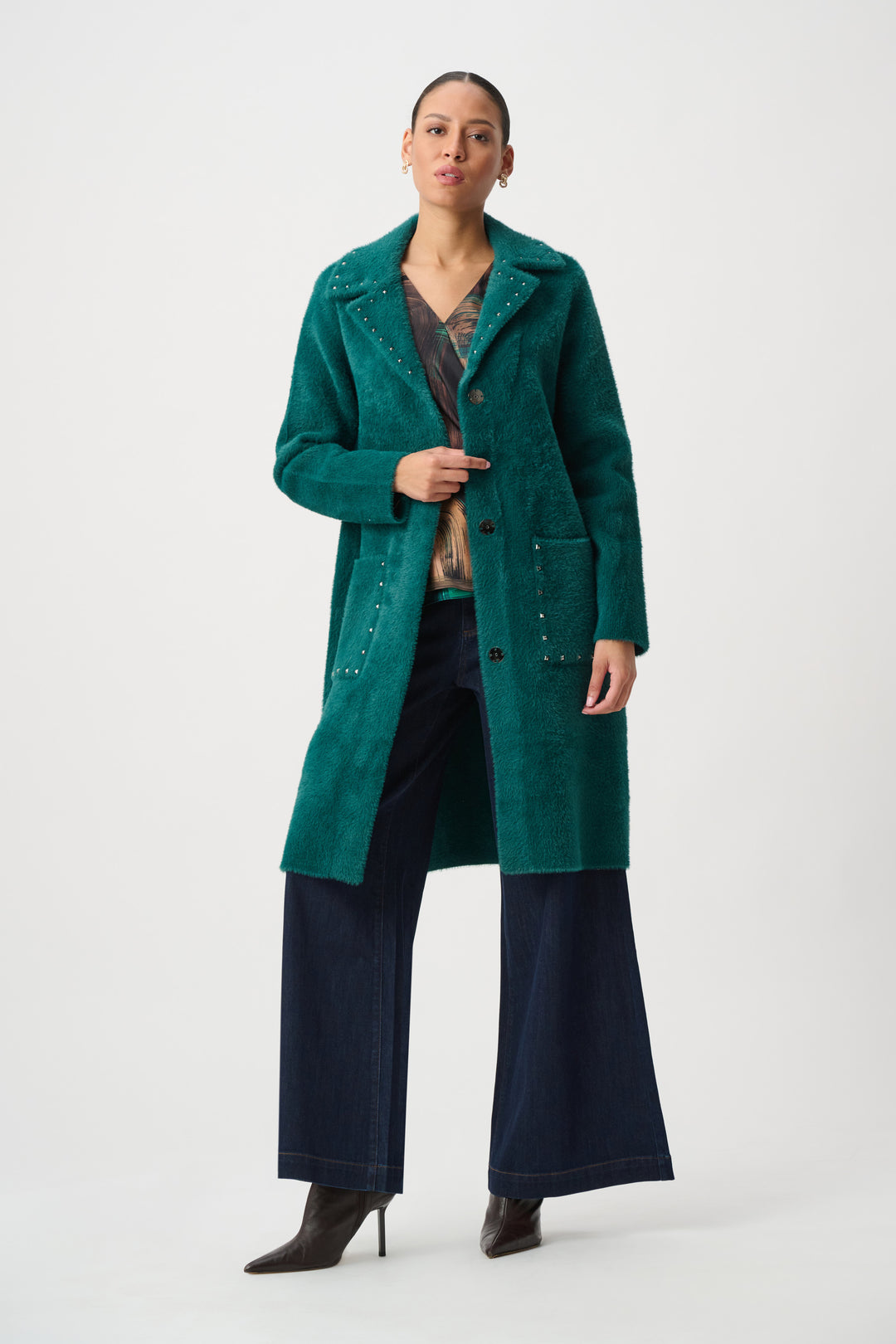 Studded Sweater Coat 264921