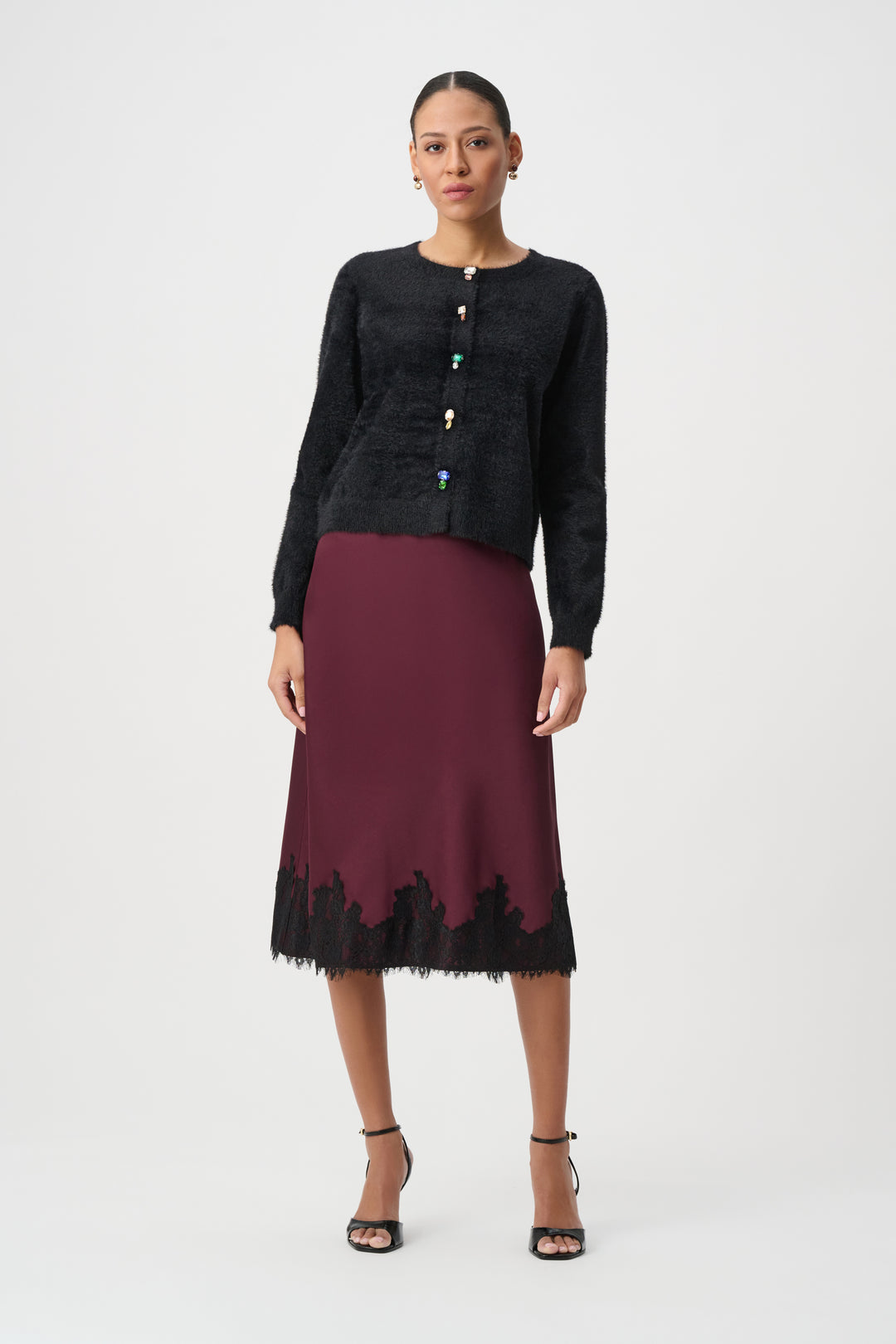 Bejeweled Crewneck Cardigan 264924
