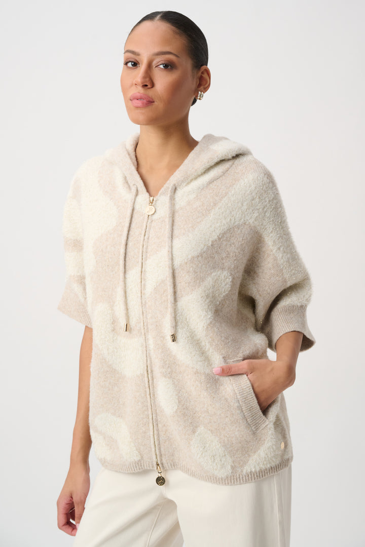 Hooded Animal Print Sweater 264925