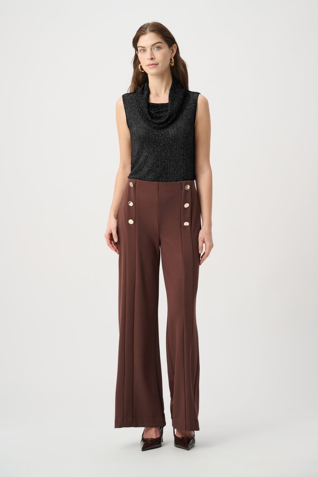 Rhinestone Cowl Neck Top 264929