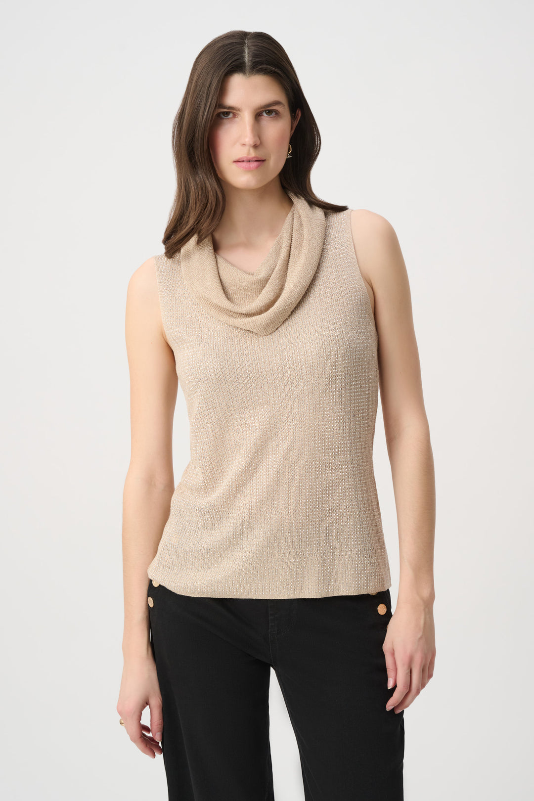 Rhinestone Cowl Neck Top 264929