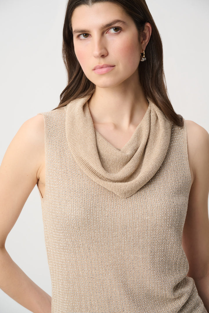 Rhinestone Cowl Neck Top 264929