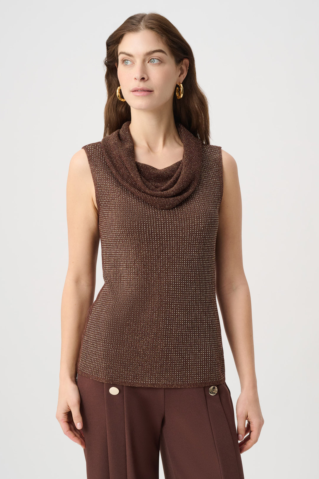 Rhinestone Cowl Neck Top 264929