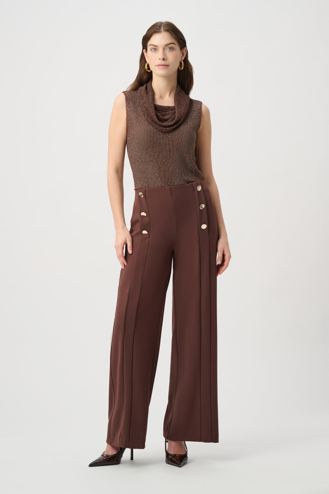 Rhinestone Cowl Neck Top 264929