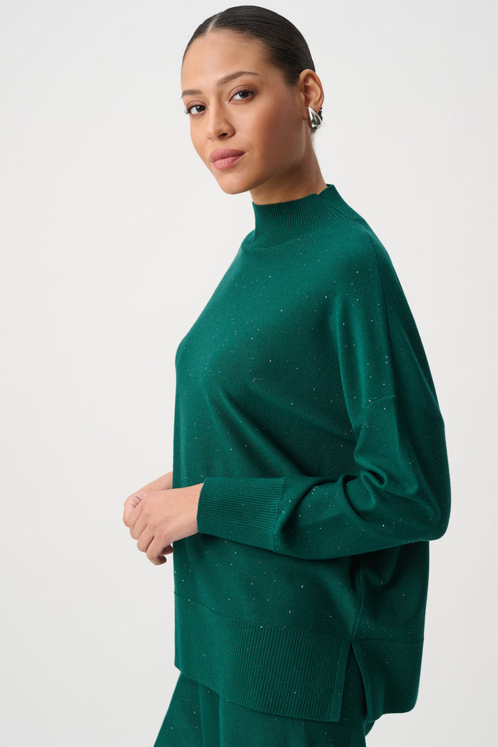 Sequin Mock-Neck Sweater 264930