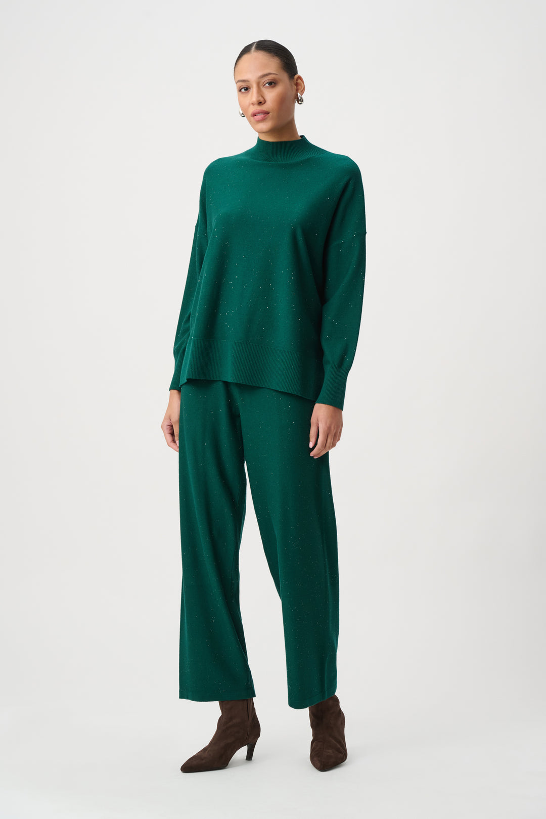 Sequin Mock-Neck Sweater 264930