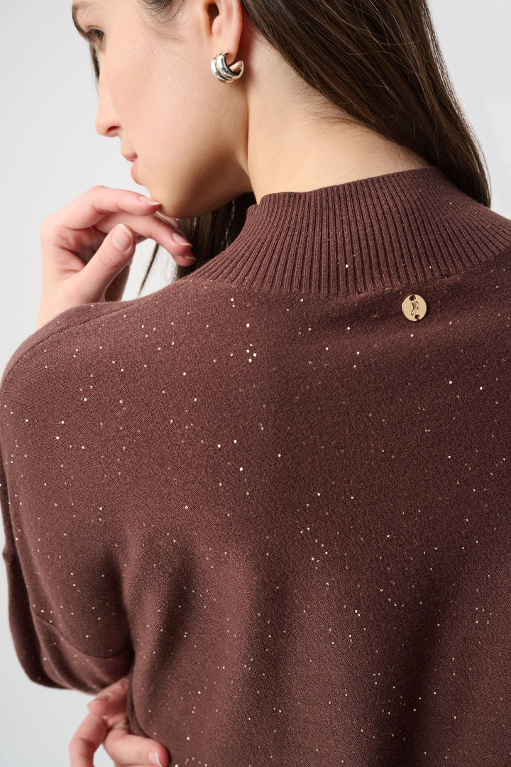 Sequin Mock-Neck Sweater 264930
