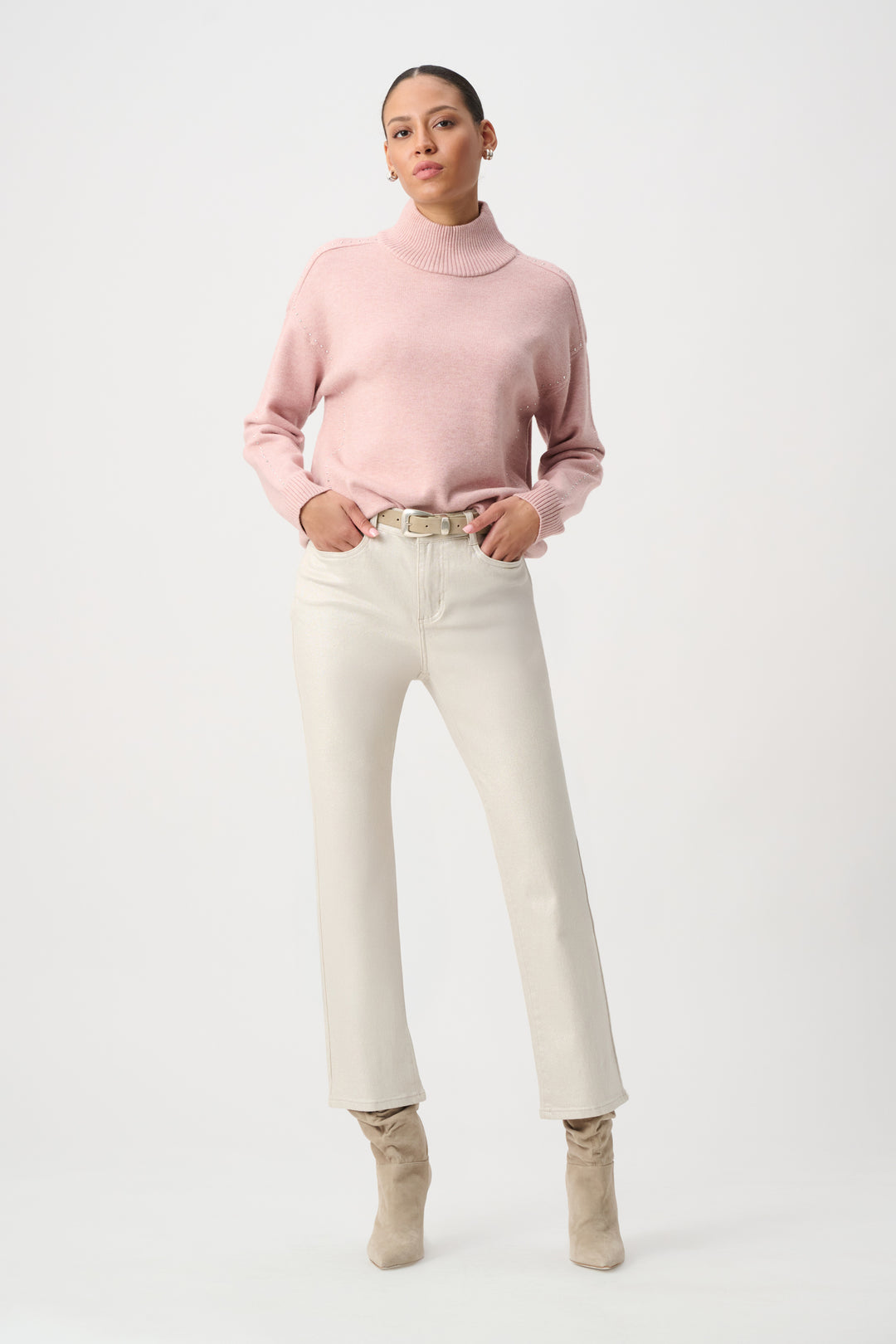 Embellished Turtleneck Sweater 264934