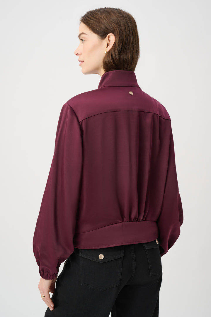 Satin Puff Sleeve Utility Jacket 264939